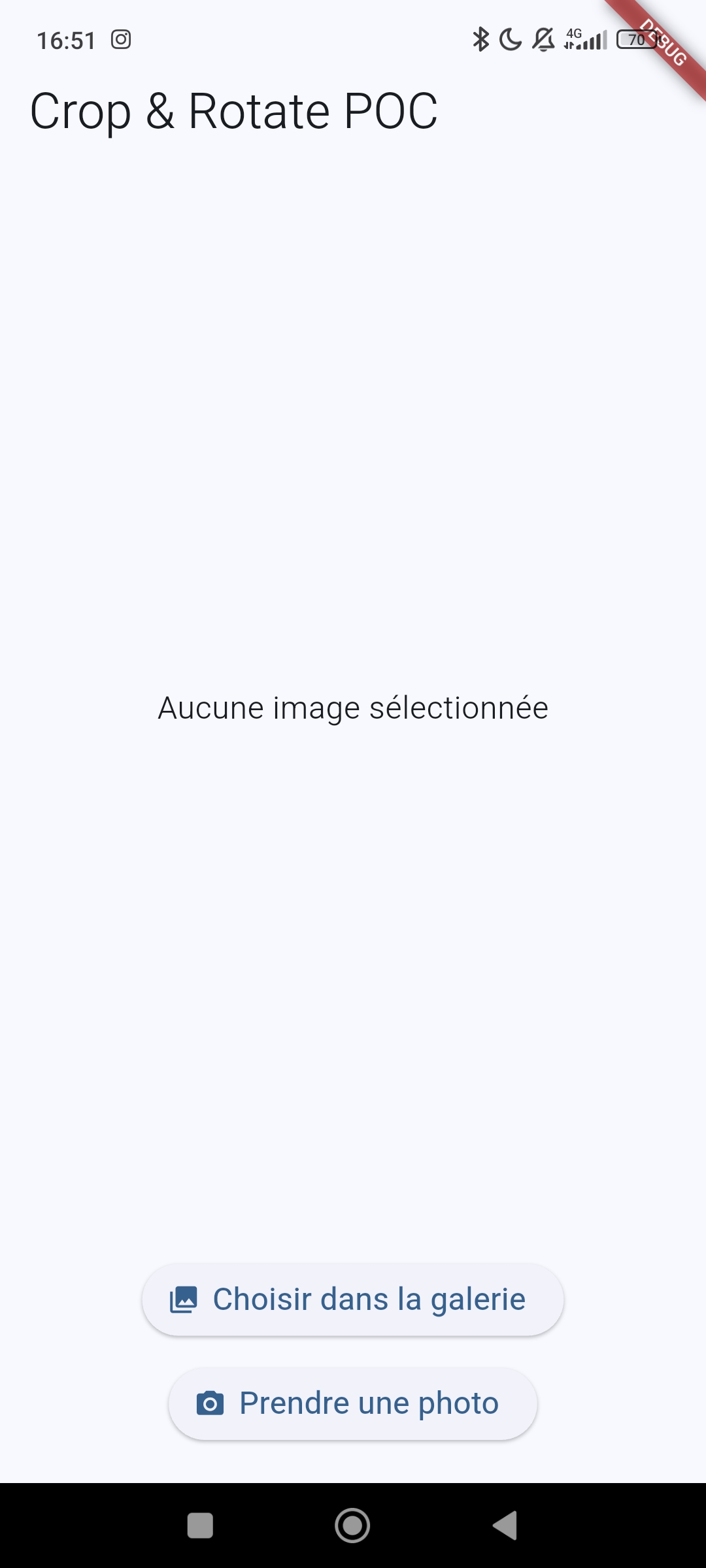 Menu de l'outil Caméra